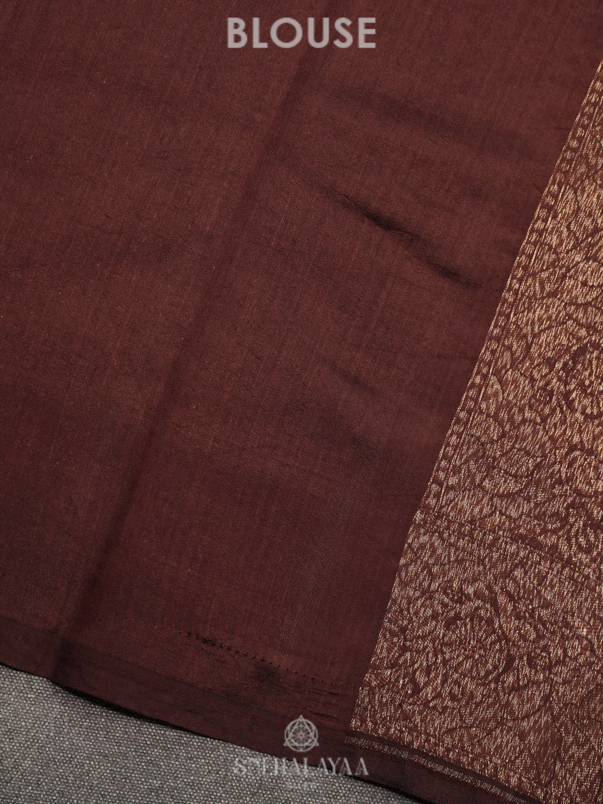 Coffee Brown Chiniya Silk Saree
