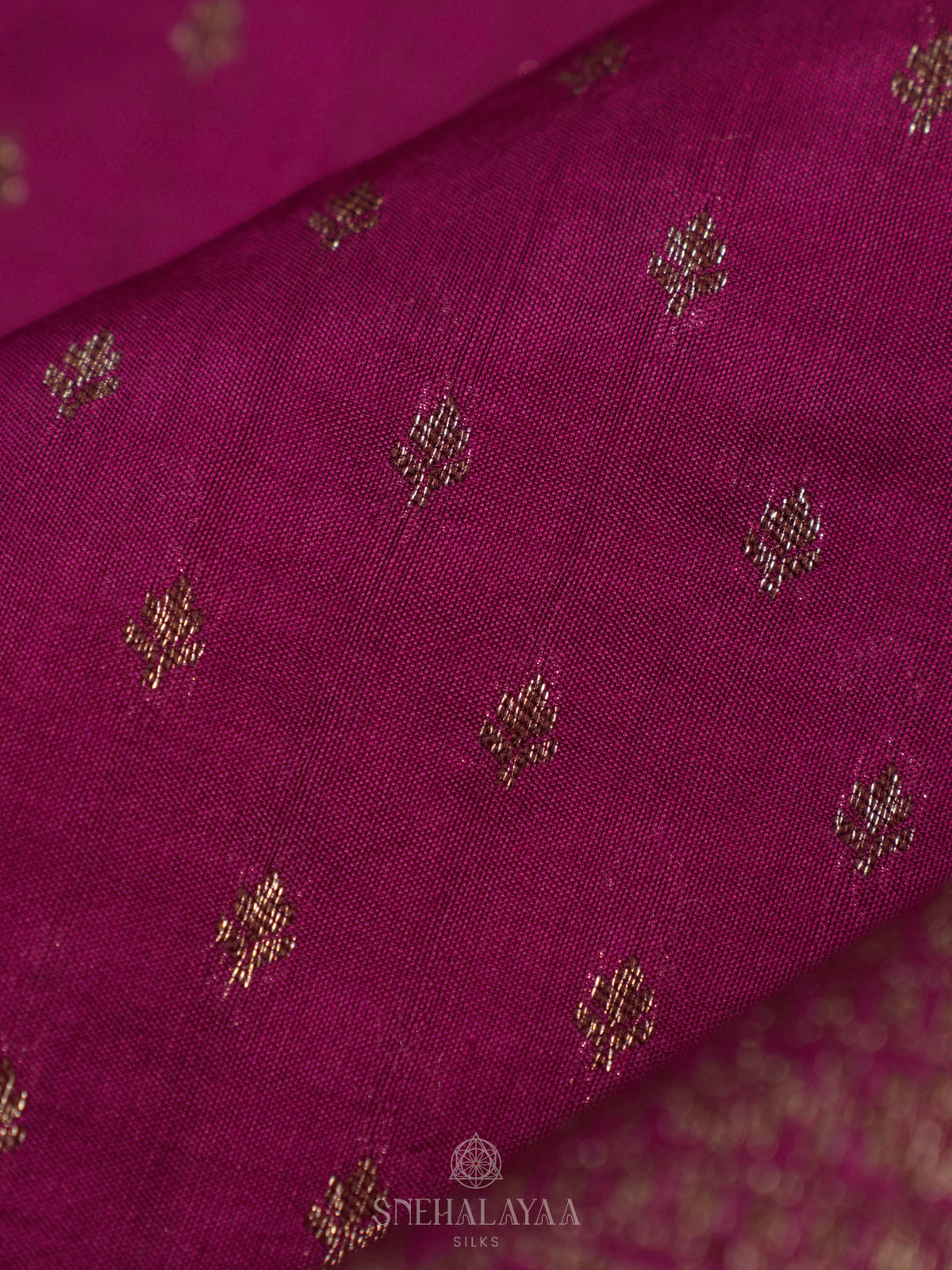 Pink Chiniya Silk Saree