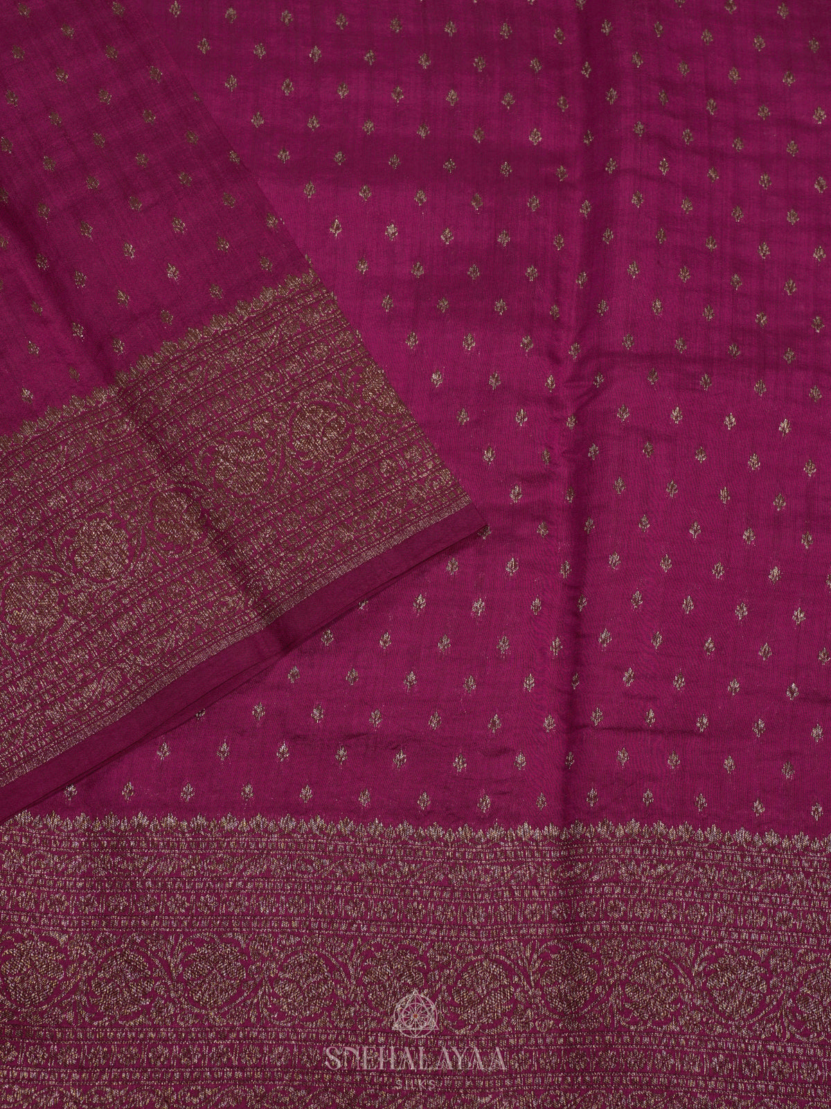 Pink Chiniya Silk Saree