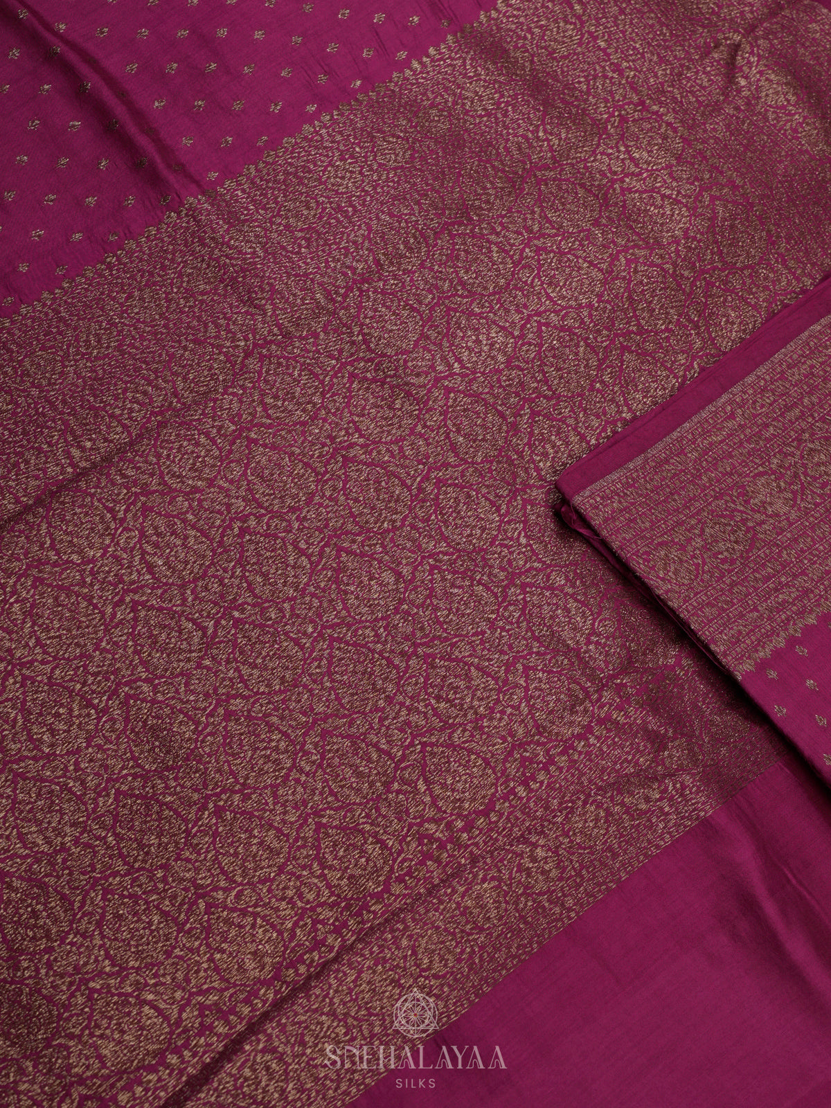 Pink Chiniya Silk Saree