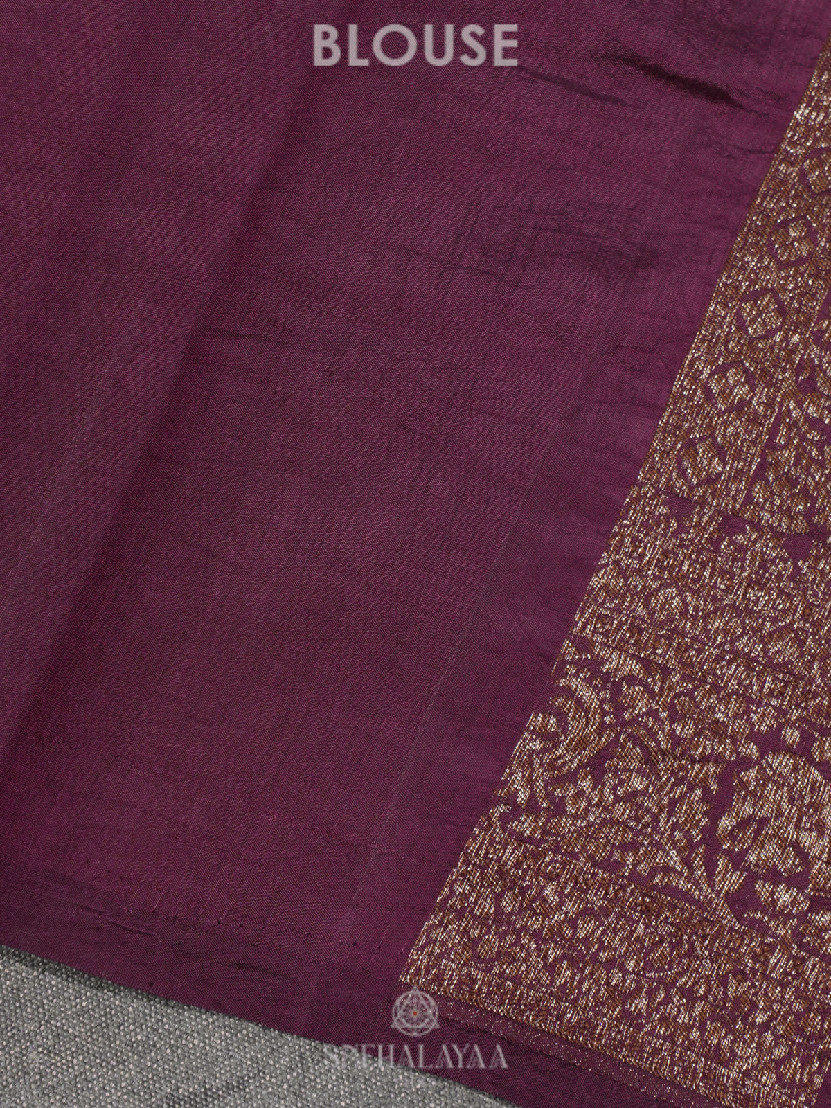 Plum Chiniya Silk Saree