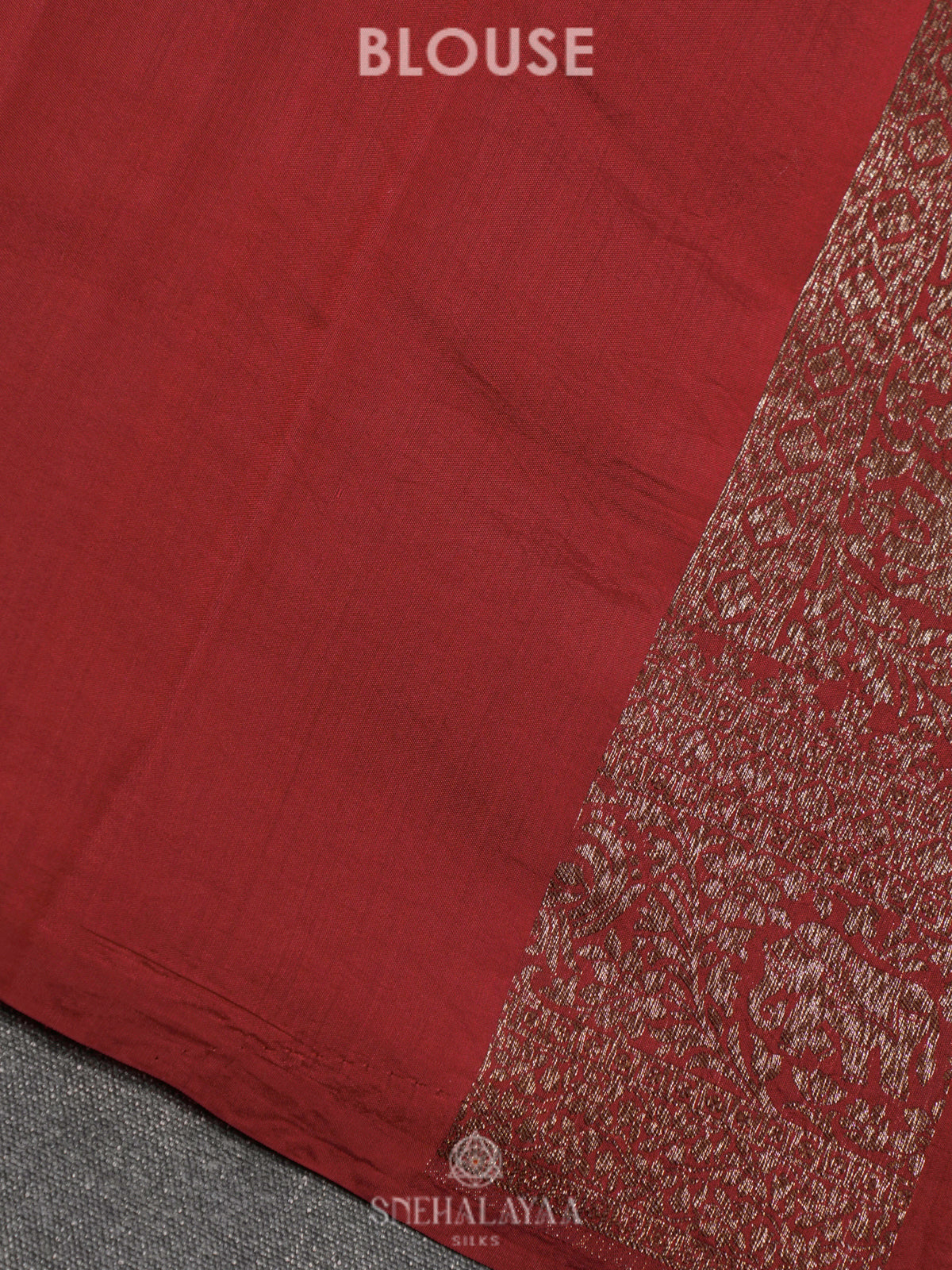 Red Chiniya Silk Saree