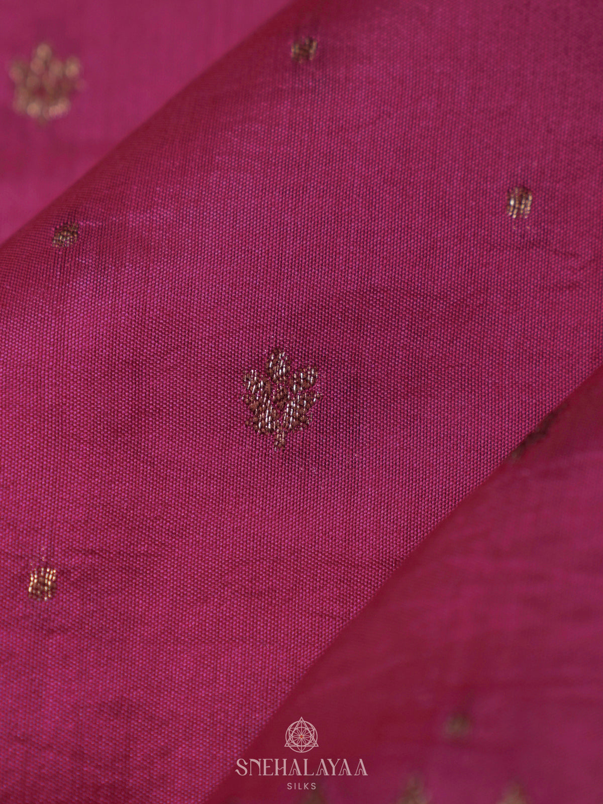Pink Chiniya Silk Saree