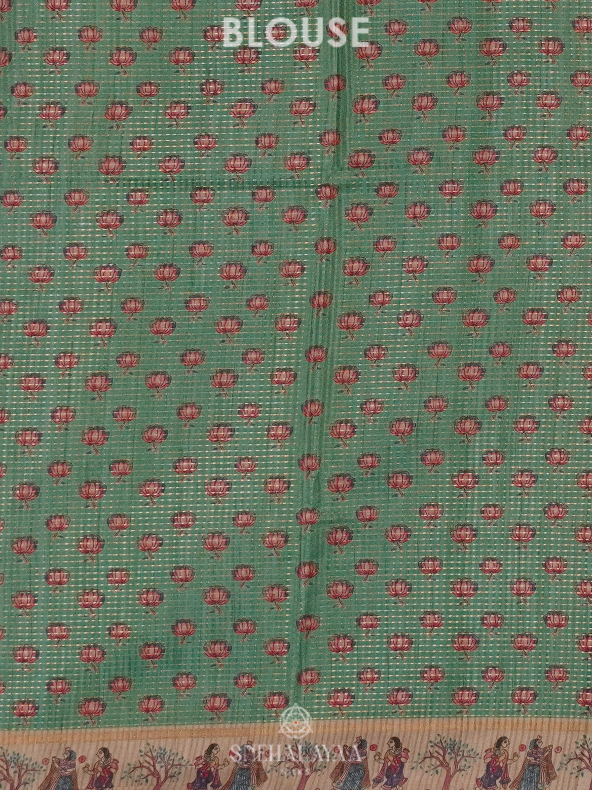 Mint Green Tussar Saree