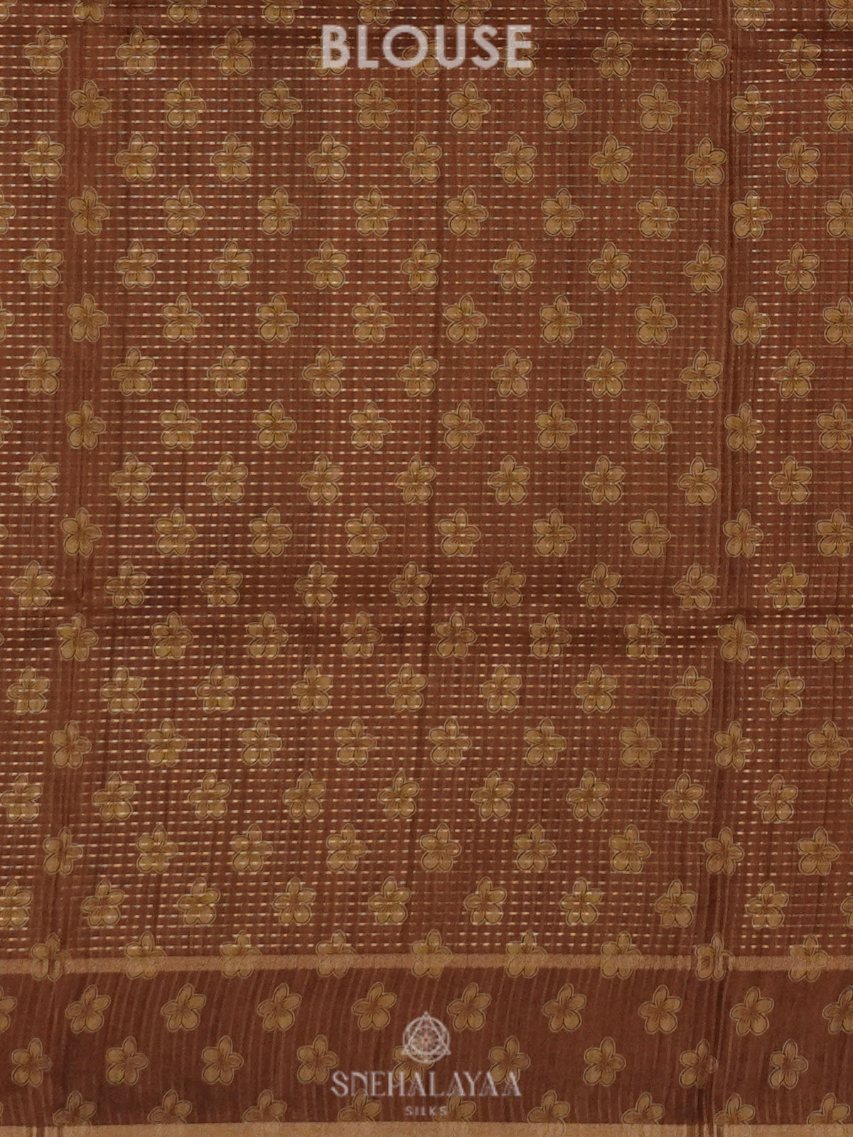 Beige with Mustard Border Tussar Saree
