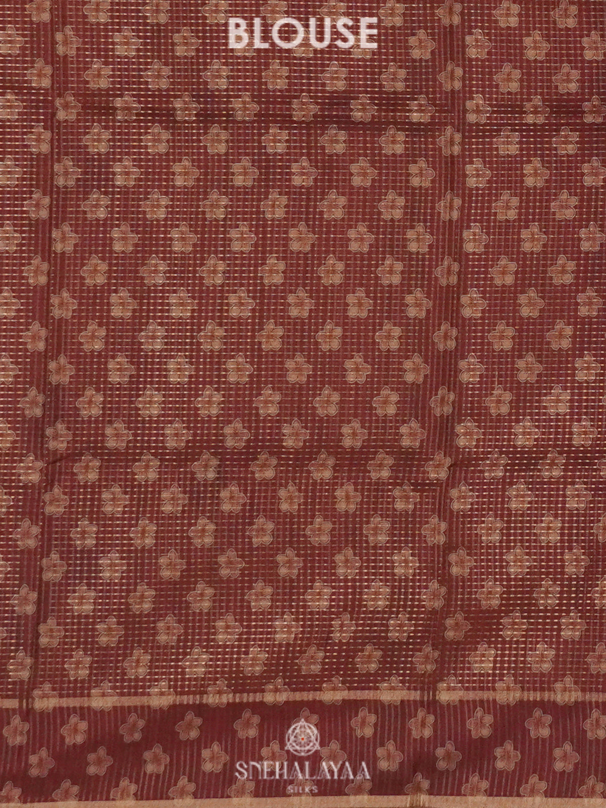 Beige with Maroon Border Tussar Saree