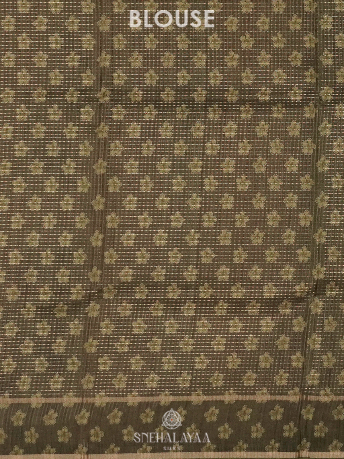 Beige with Olive Green Border Tussar Saree