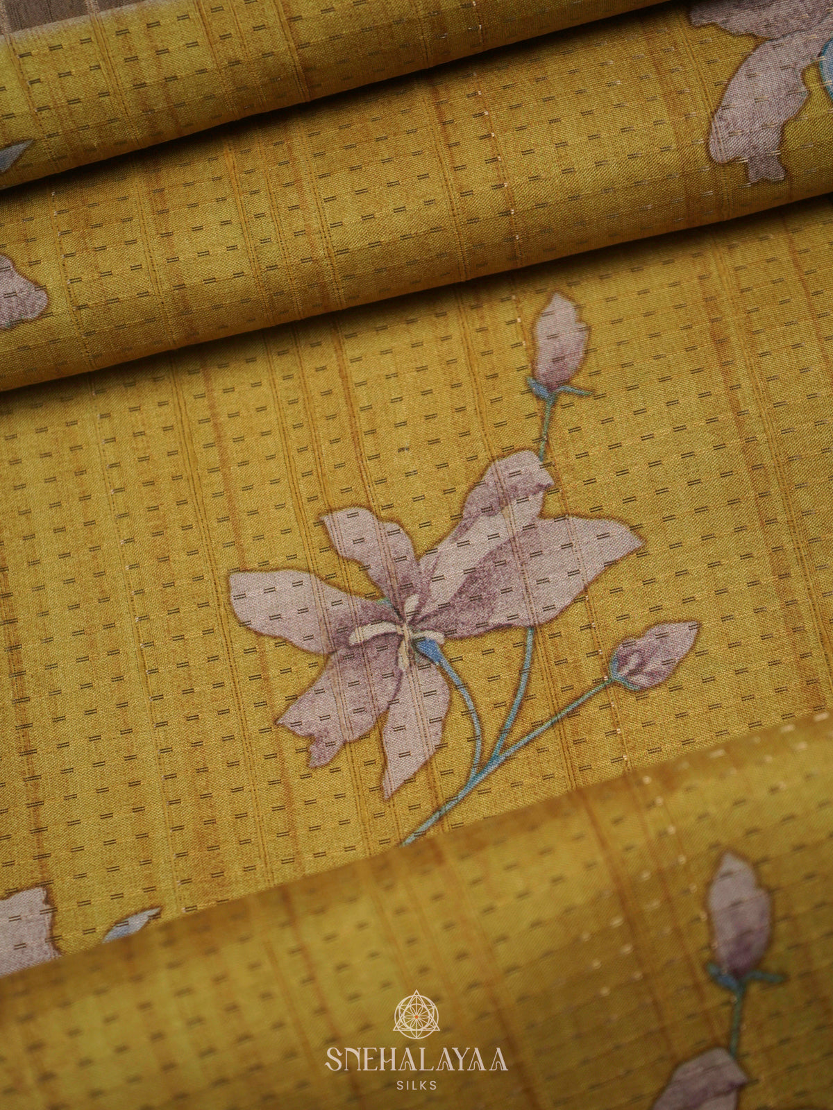 Yellow Tussar Saree