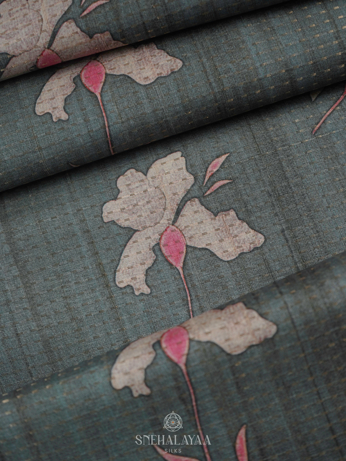 Grey Tussar Saree