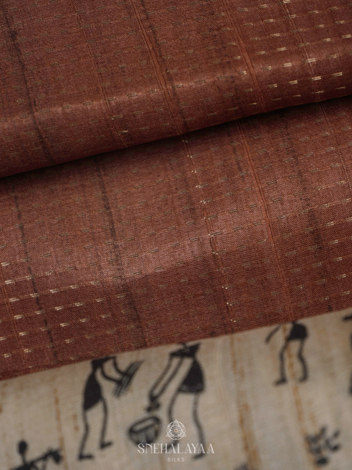 Brown Tussar Saree
