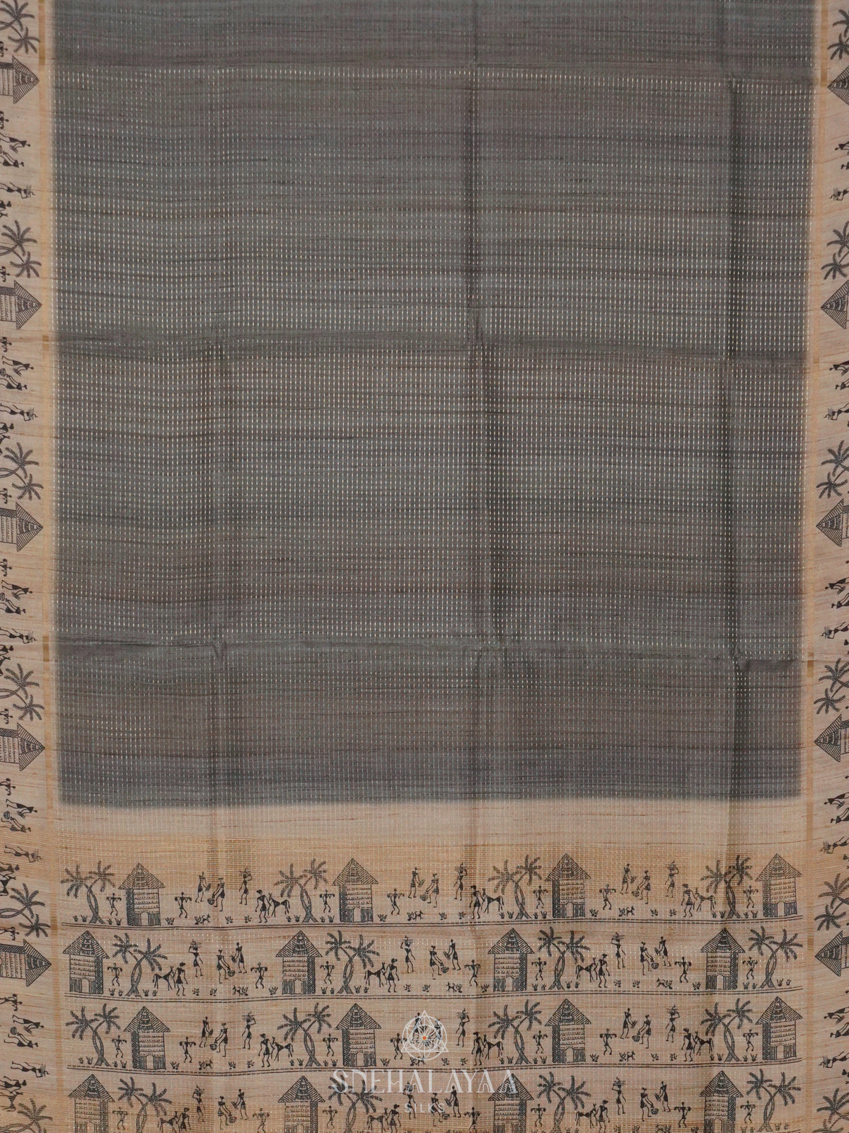 Grey Tussar Saree