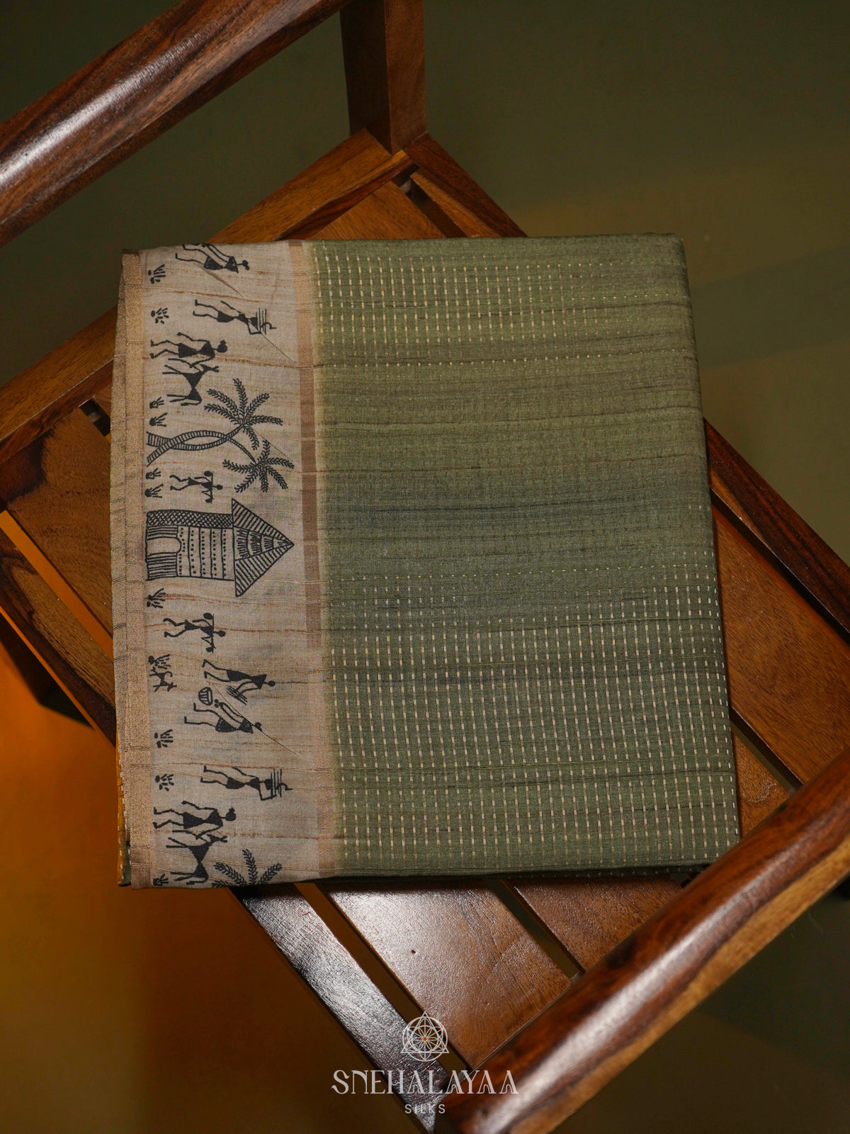 Green Tussar Saree