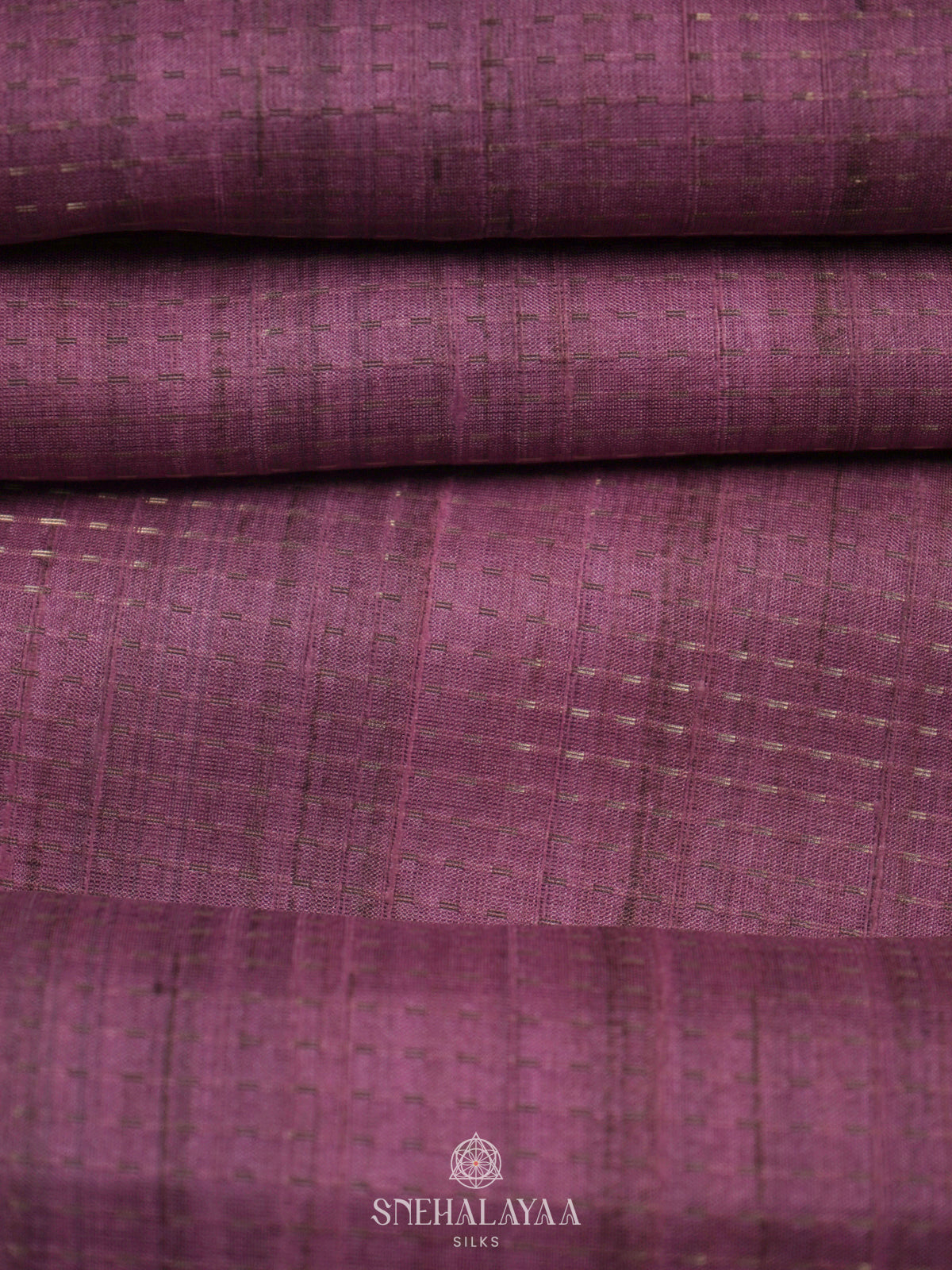 Plum Tussar Saree