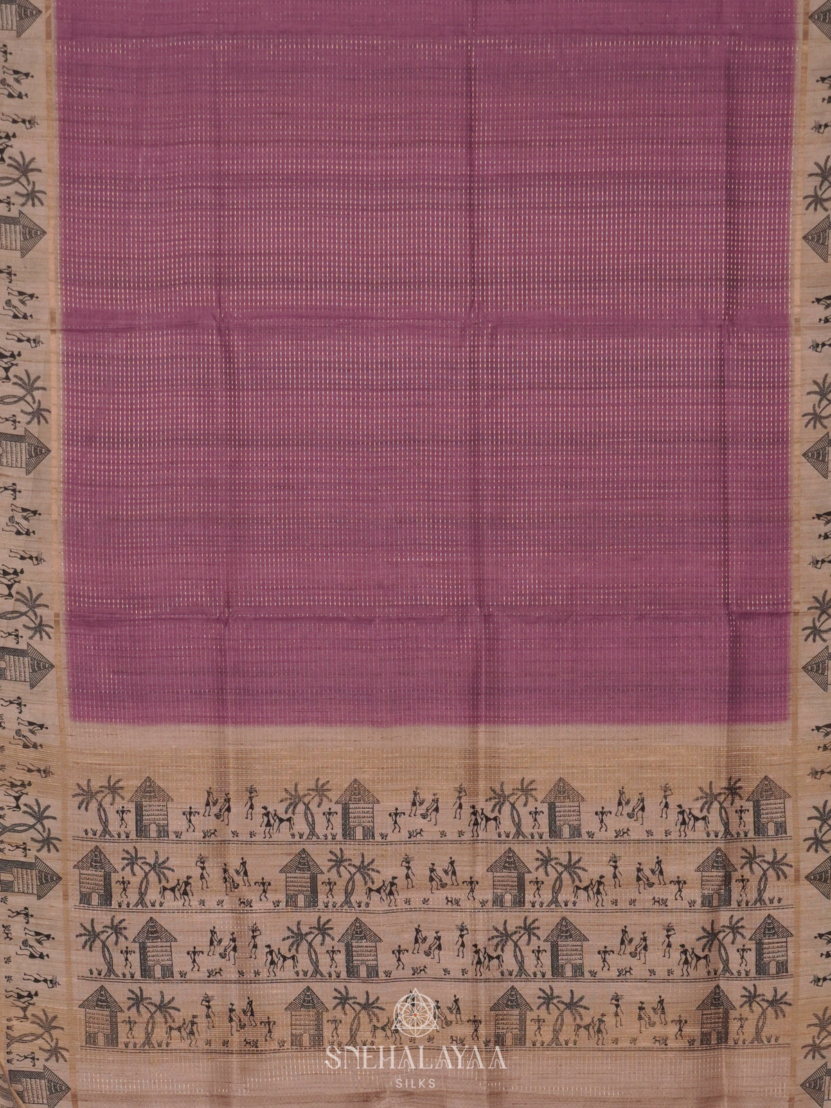 Plum Tussar Saree