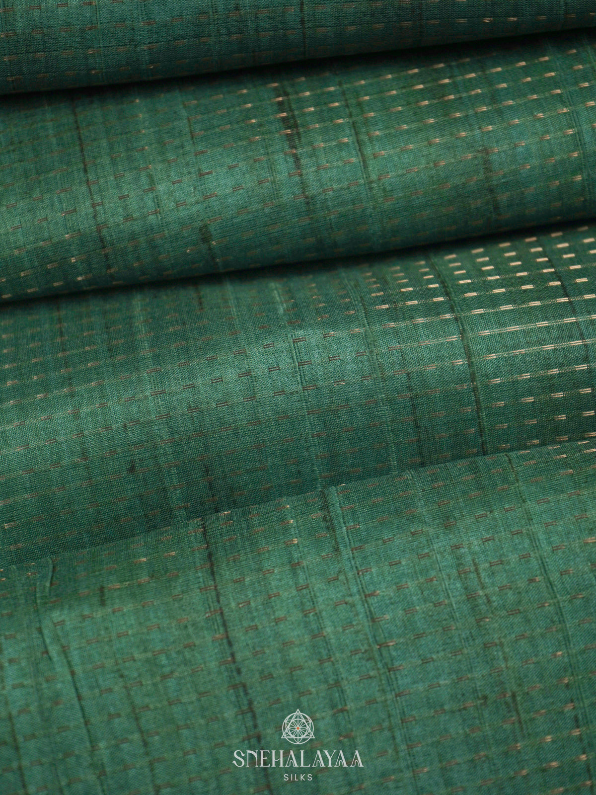 Teal Green Tussar Saree
