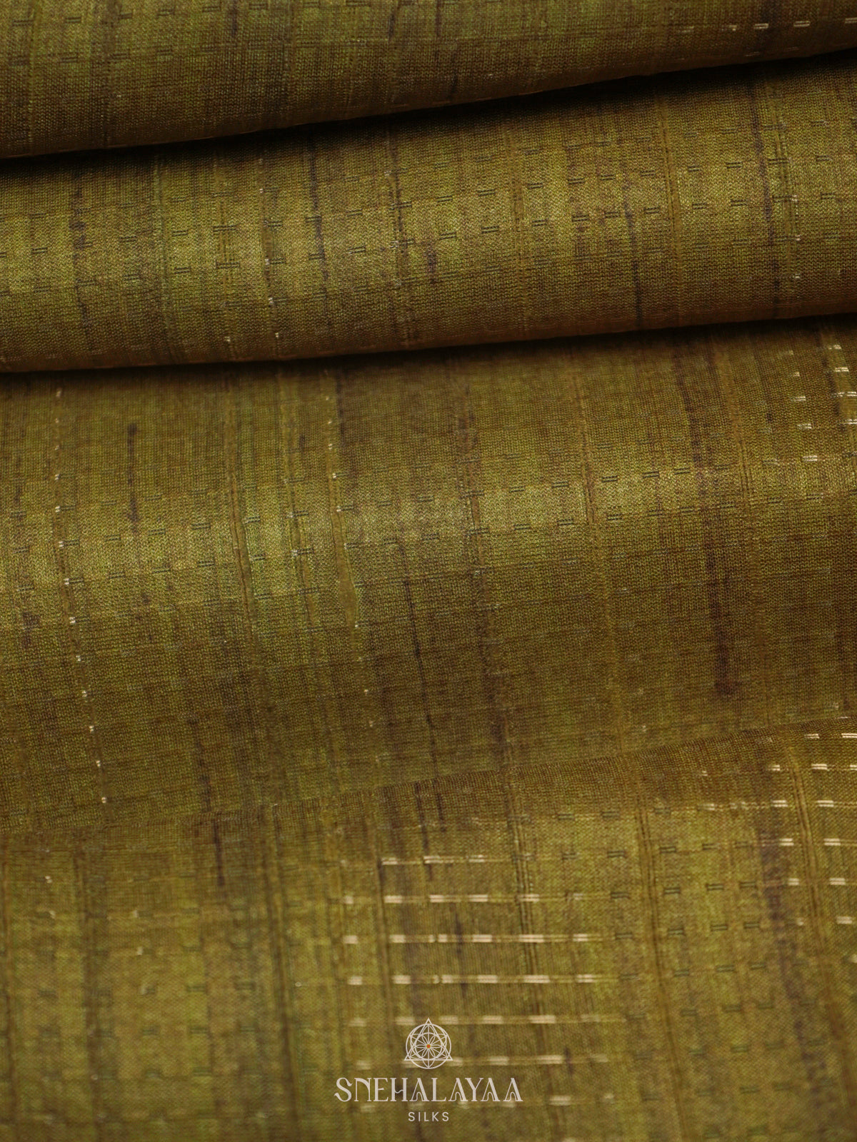 Olive Green Tussar Saree