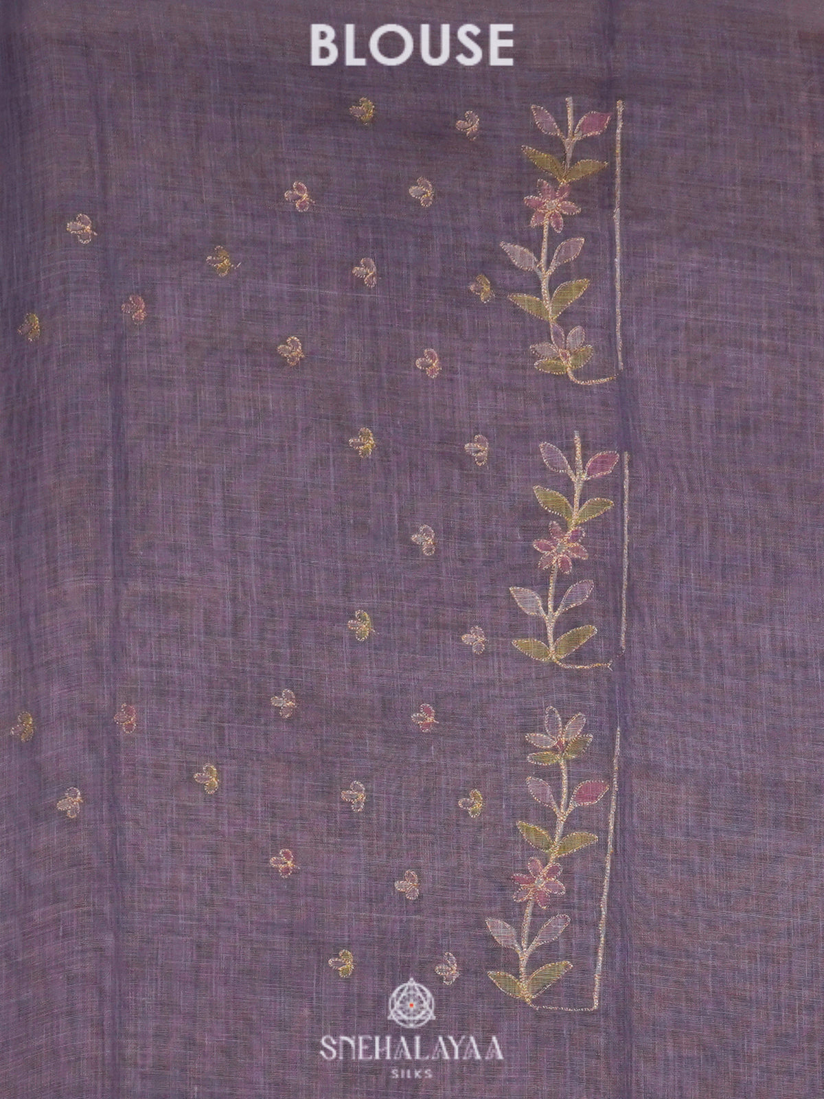 Lilac Linen Saree