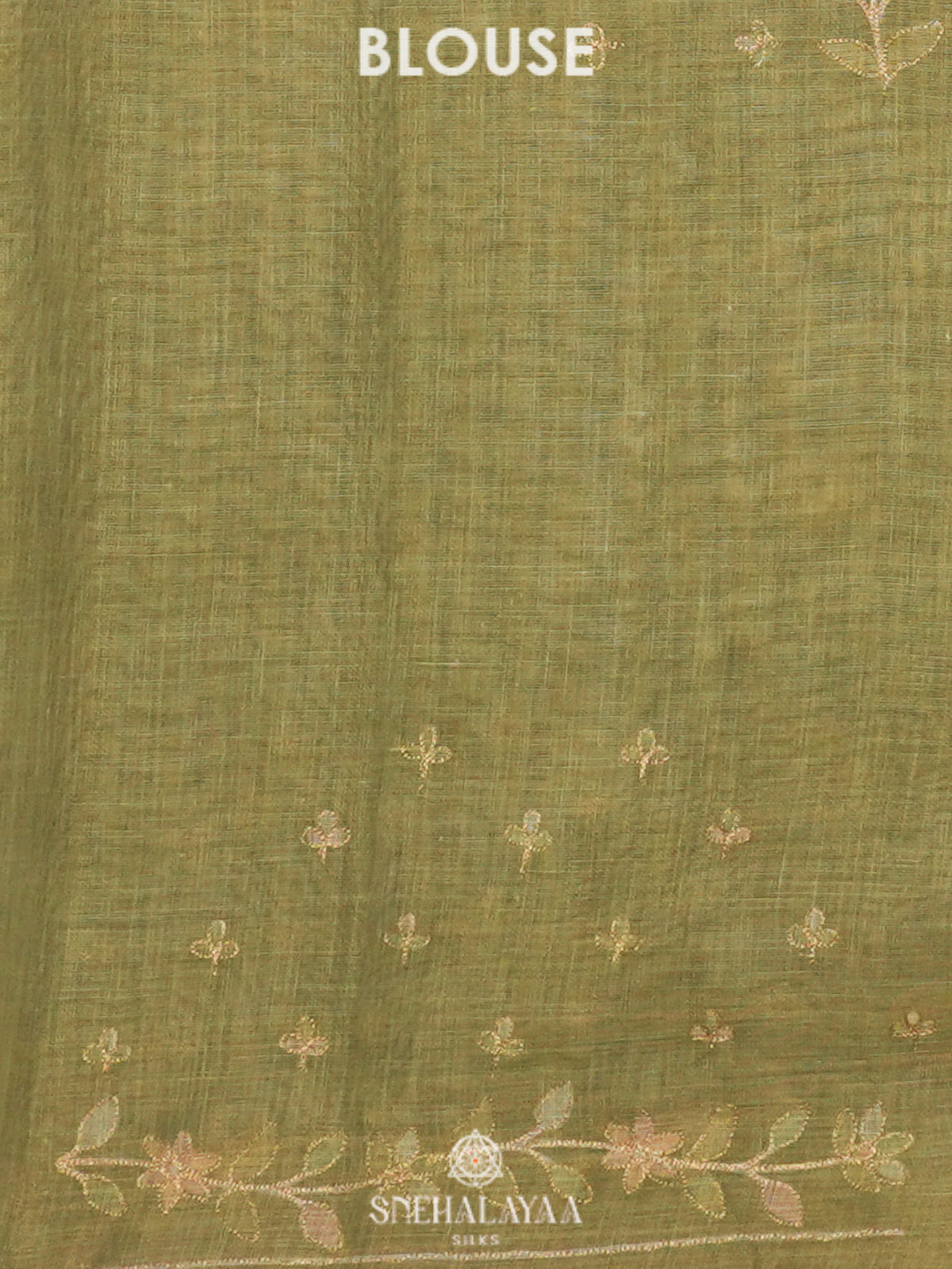 Green Linen Saree