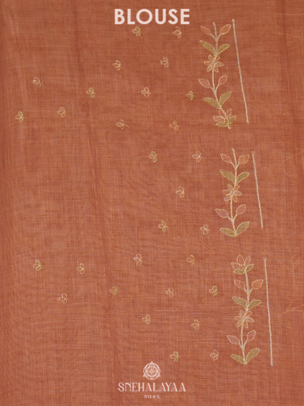 Peach Linen Saree