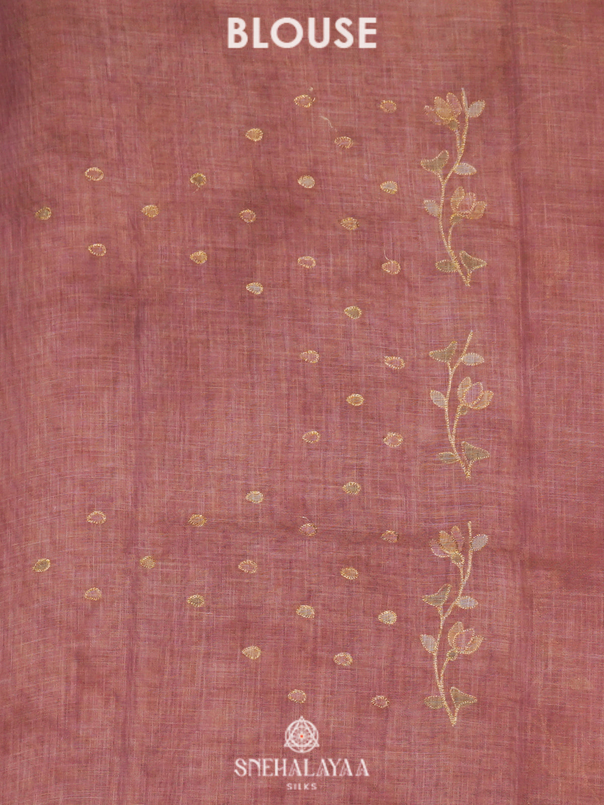 Pale Pink Linen Saree