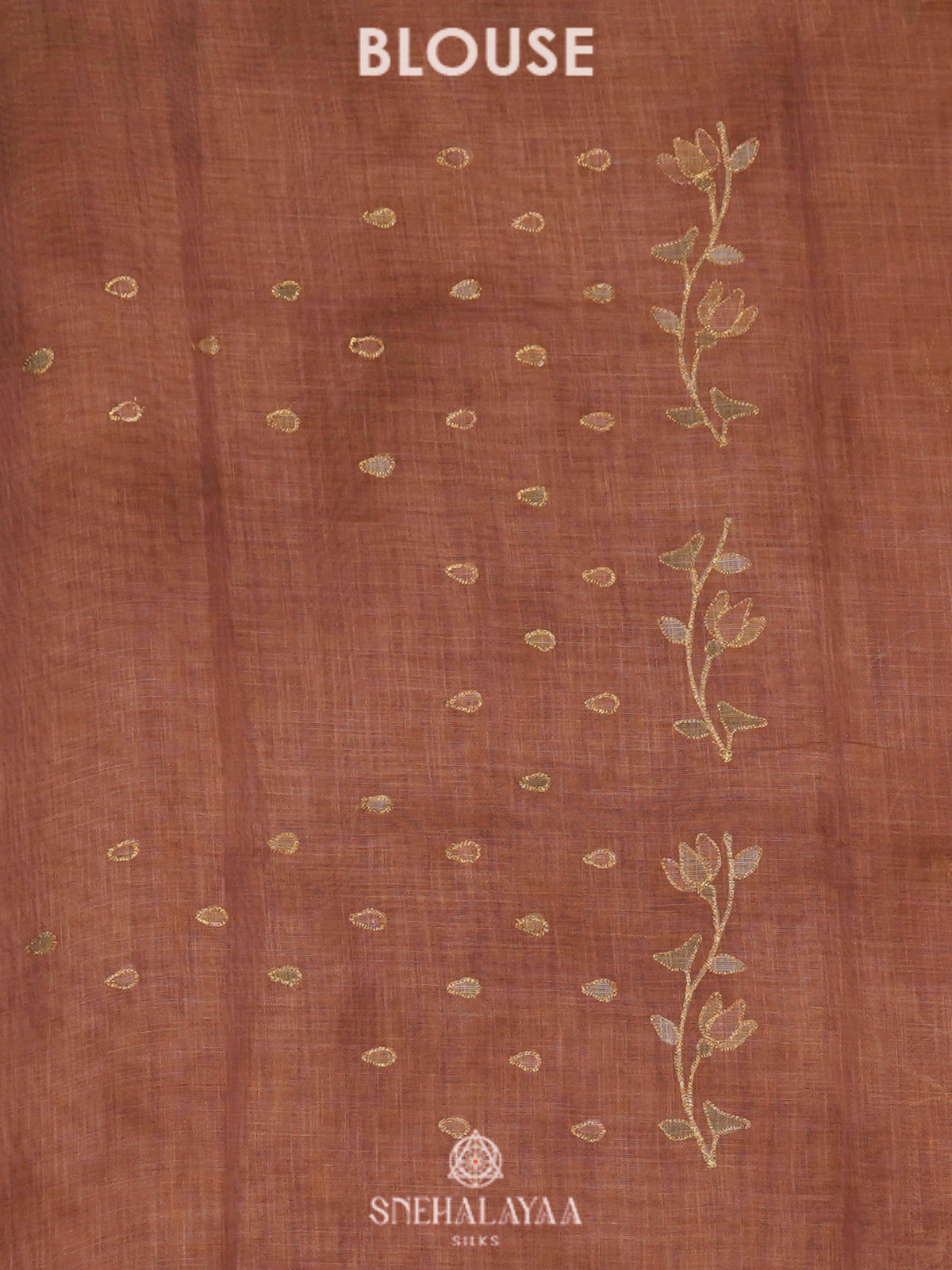 Peach Linen Saree