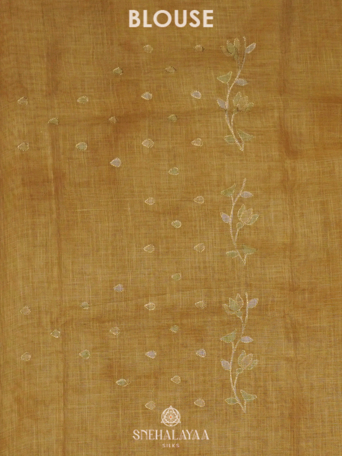 Yellow Linen Saree