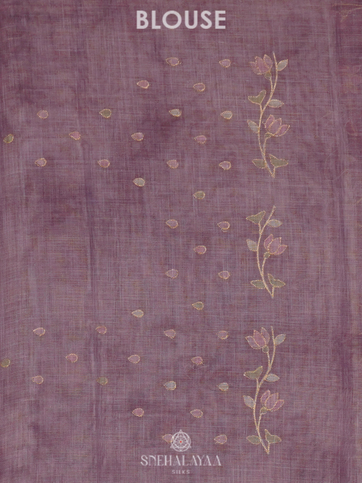 Plum Linen Saree