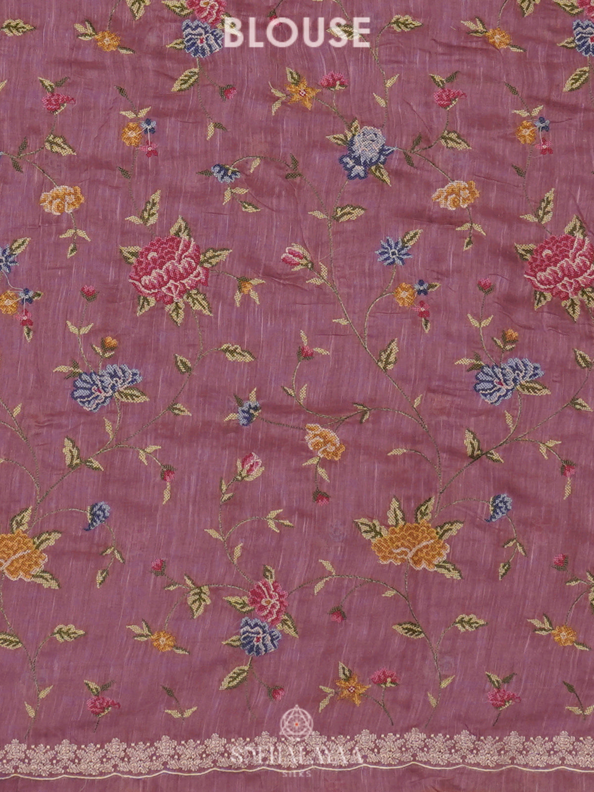 Pink Linen Saree