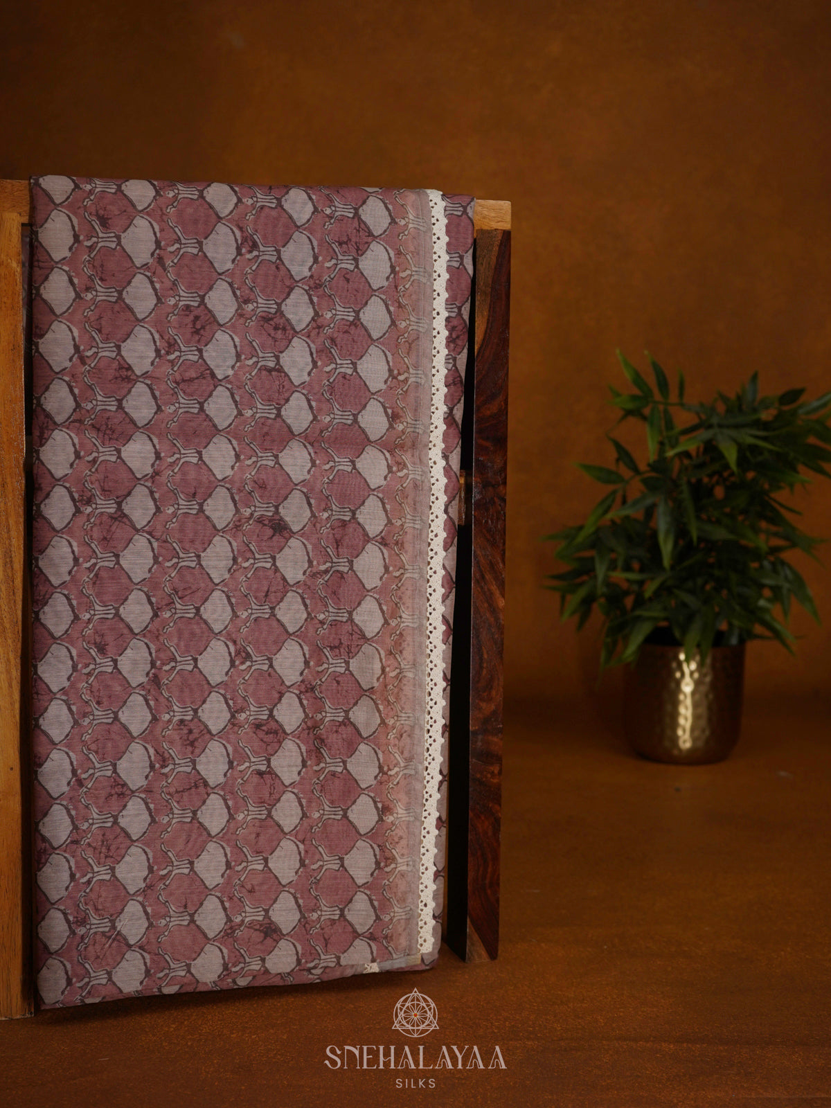 Plum Linen Saree
