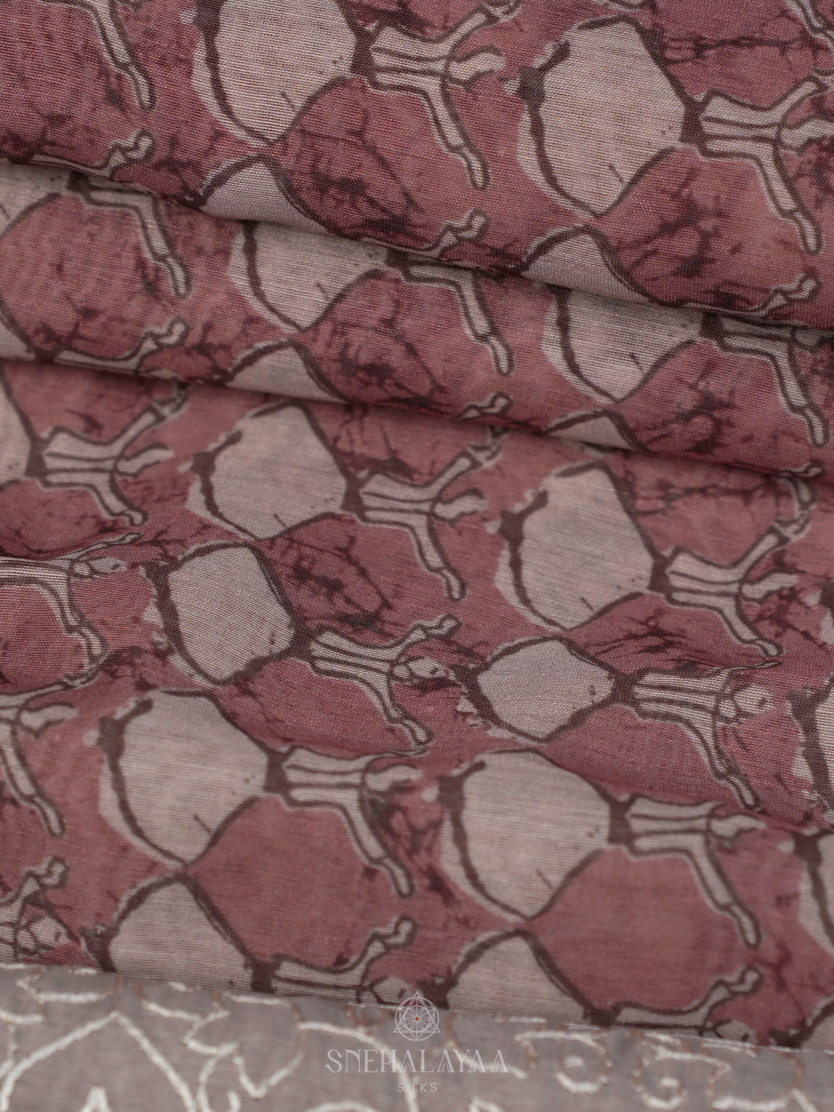Plum Linen Saree