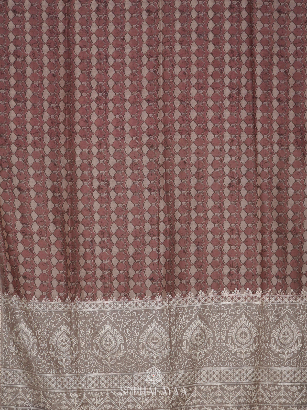 Plum Linen Saree