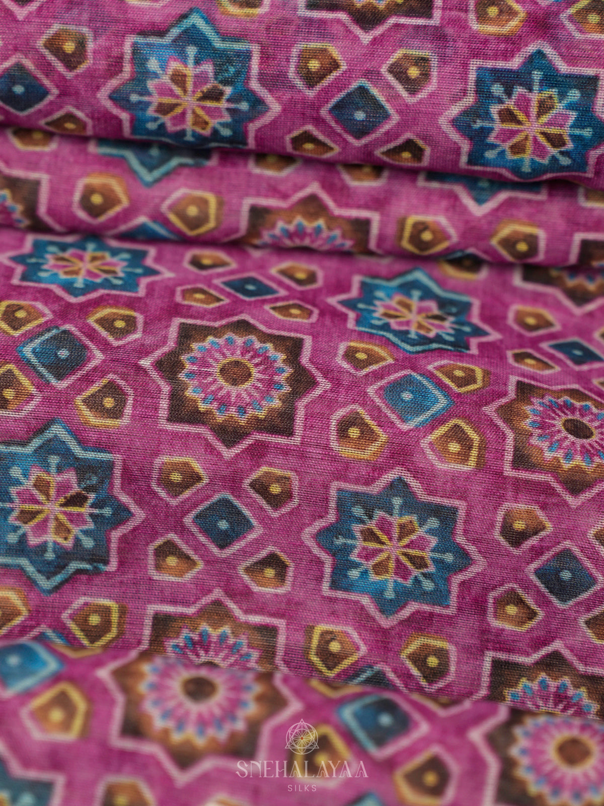 Pink Linen Saree
