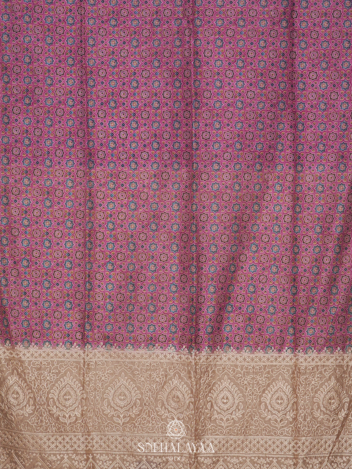 Pink Linen Saree