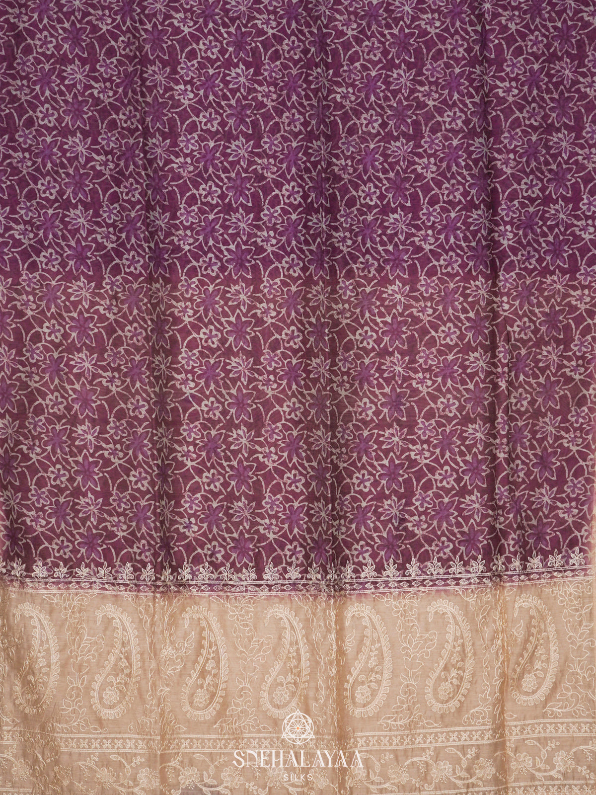 Wine Linen Saree