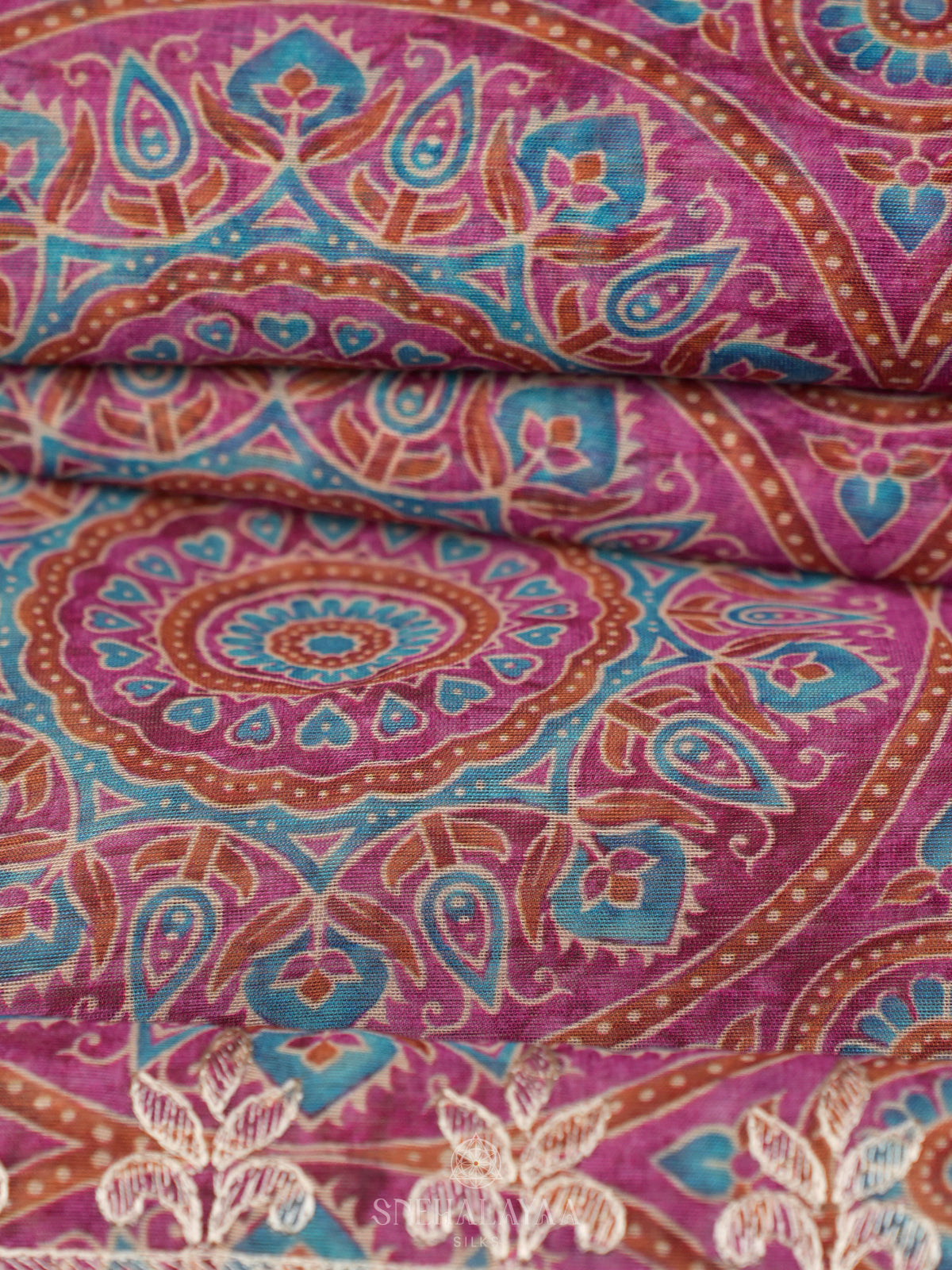 Pink Linen Saree