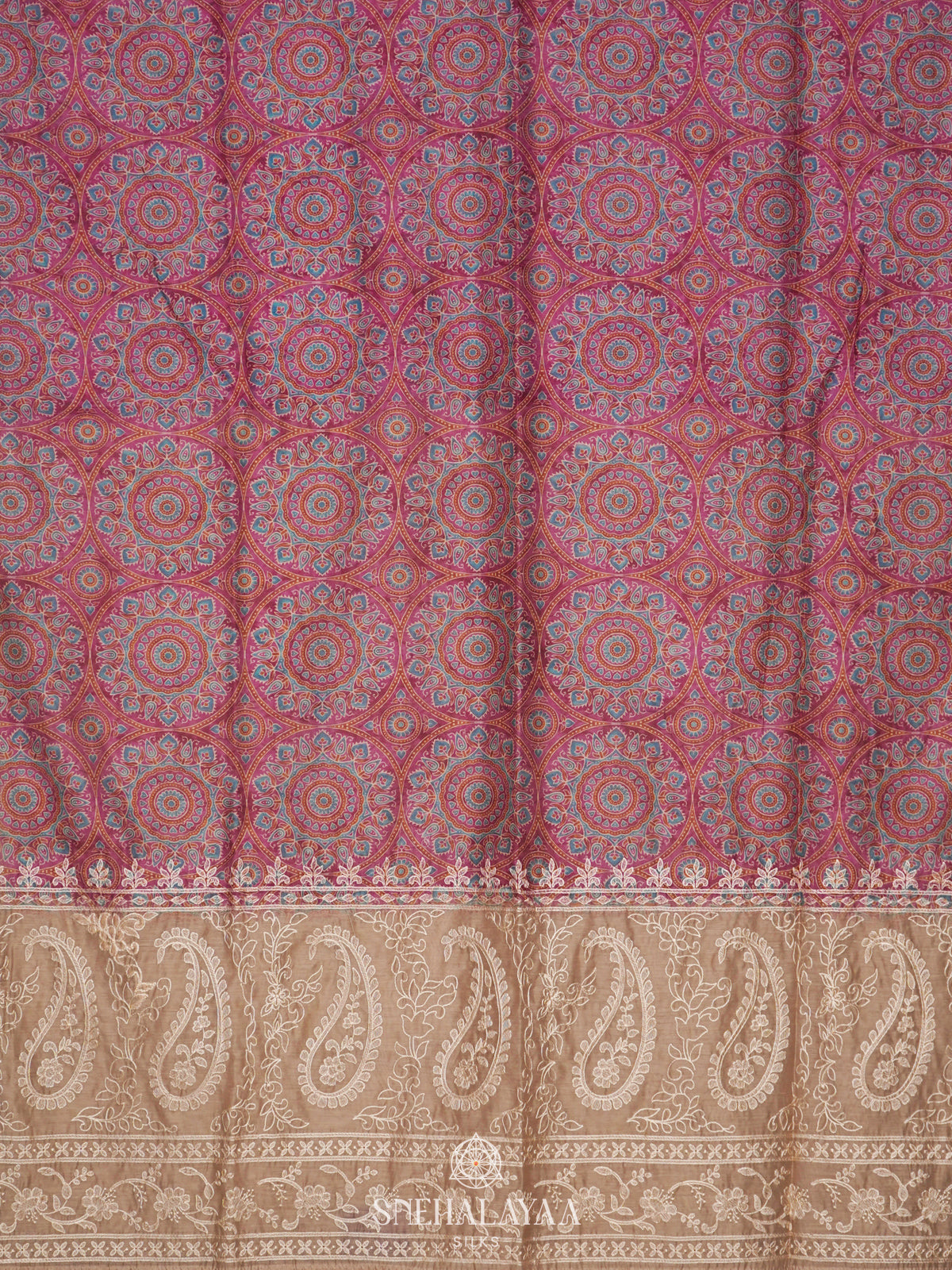 Pink Linen Saree