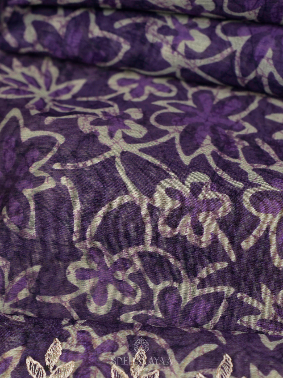 Purple Linen Saree