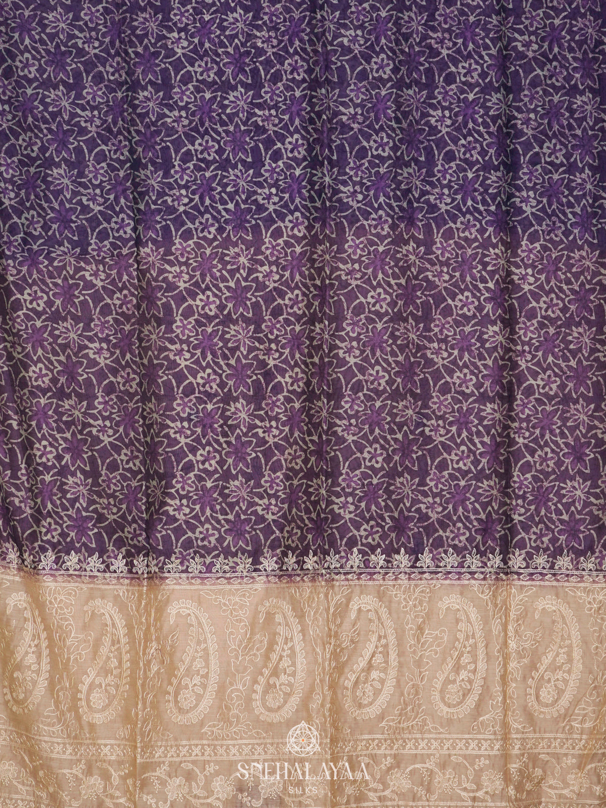 Purple Linen Saree