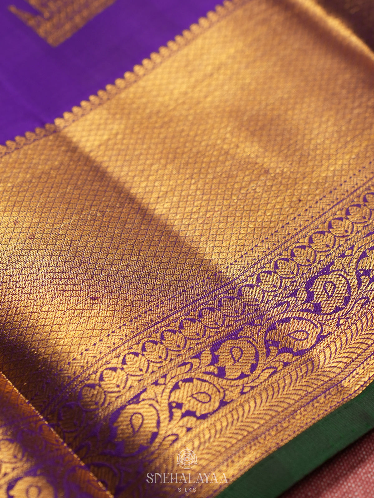 Purple Kanjivaram Silk Saree