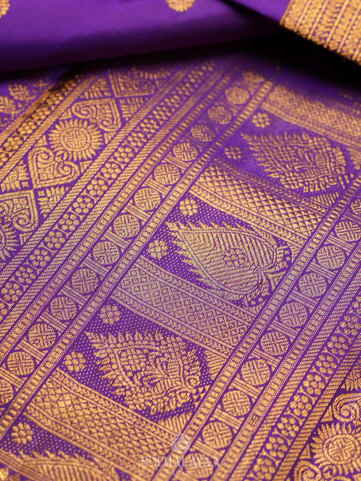 Purple Kanjivaram Silk Saree