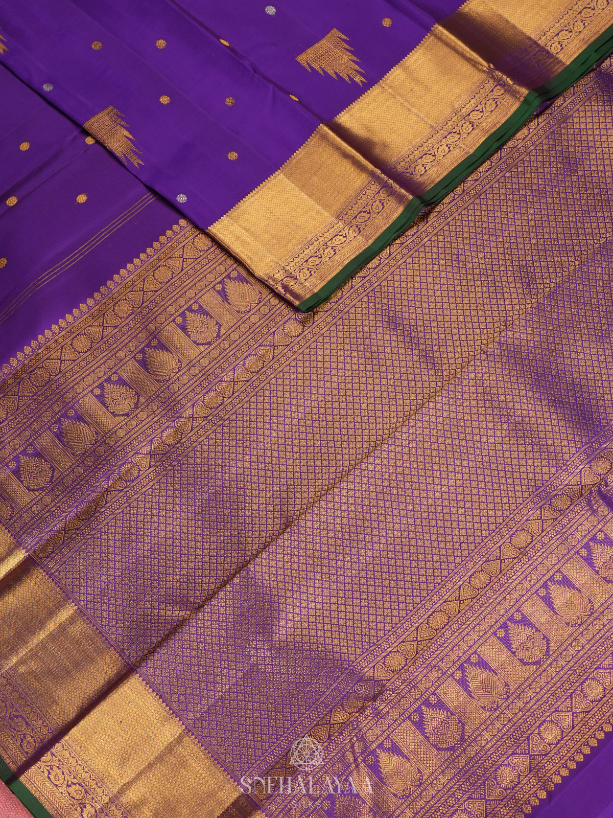 Purple Kanjivaram Silk Saree