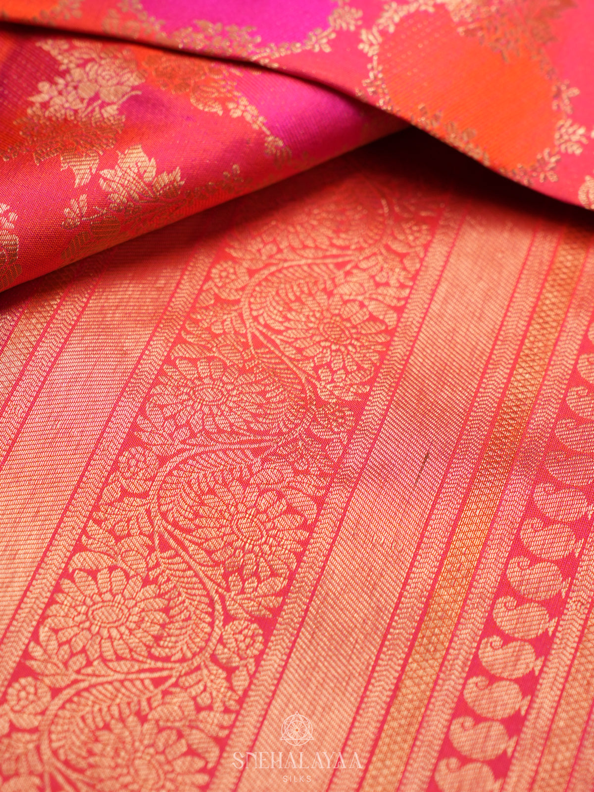 Pink Kanjivaram Silk Saree