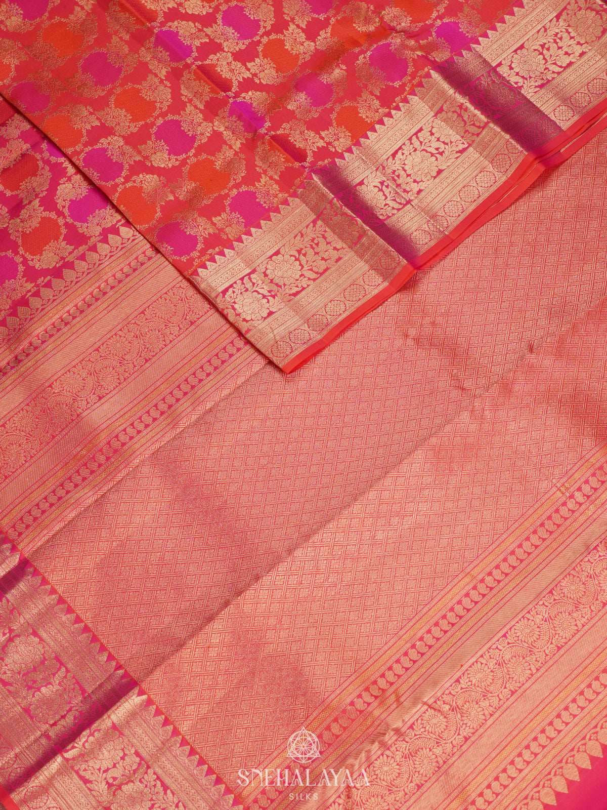 Pink Kanjivaram Silk Saree