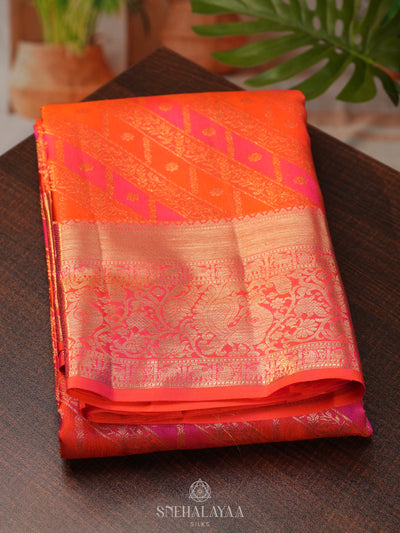 Pink Kanjivaram Silk Saree