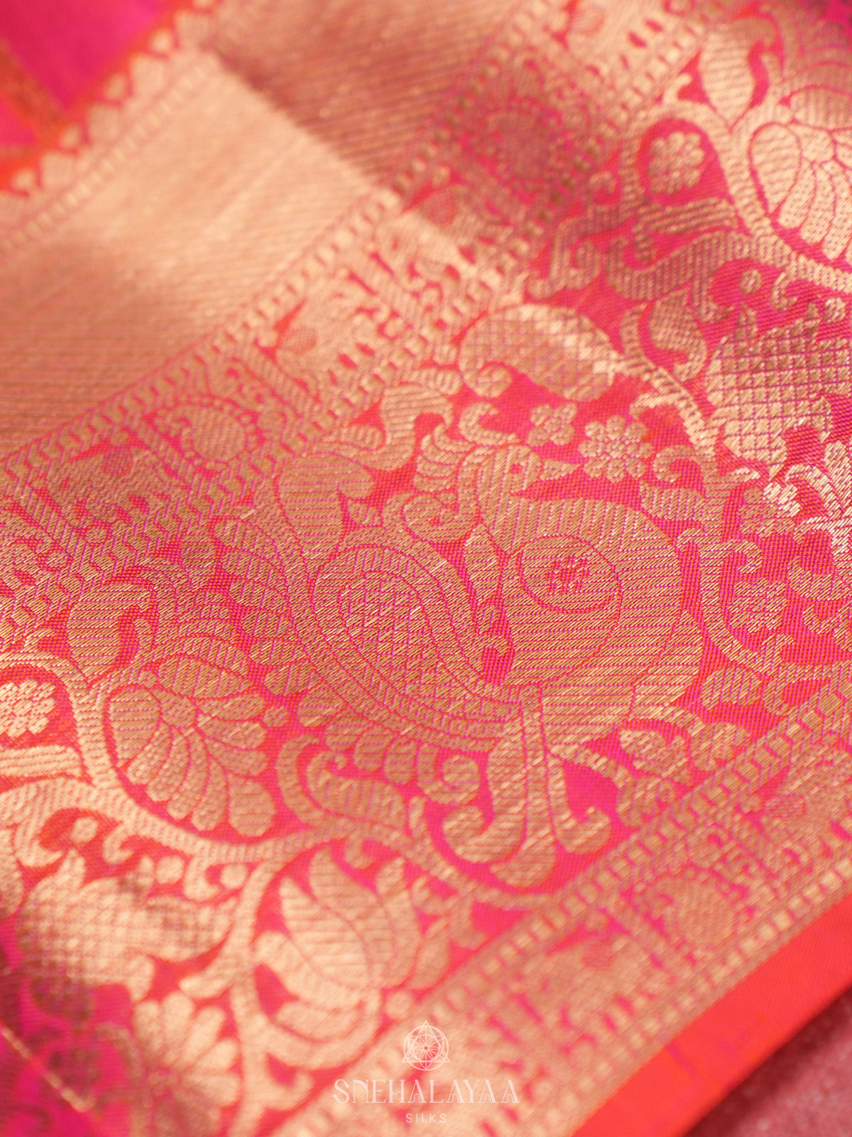 Pink Kanjivaram Silk Saree