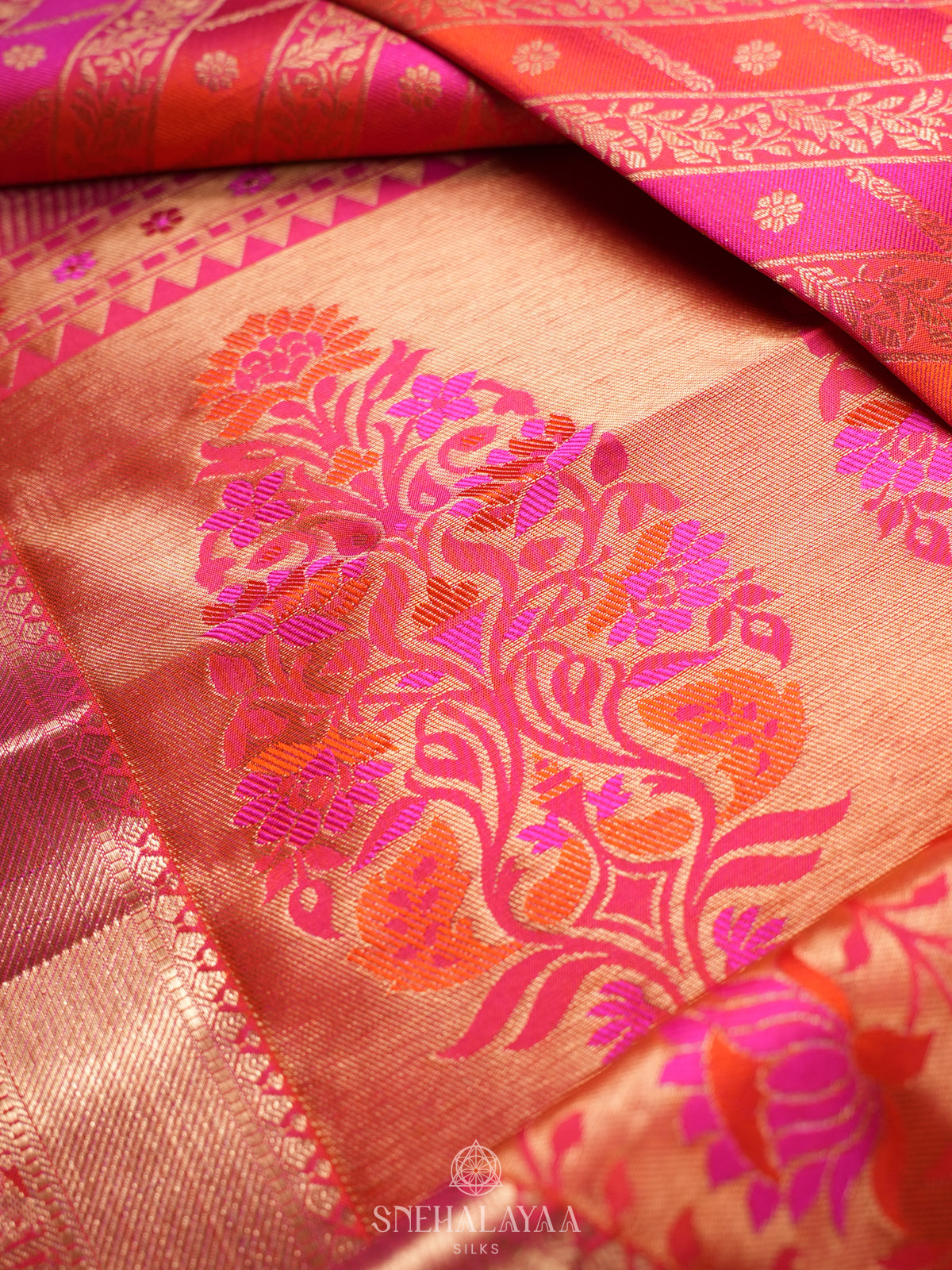 Pink Kanjivaram Silk Saree