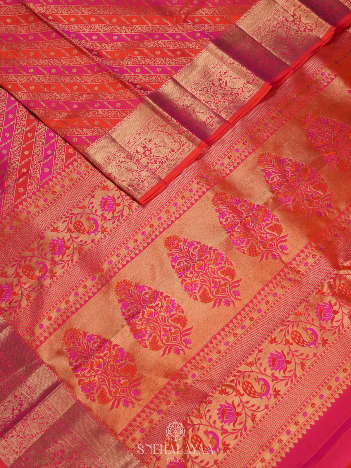Pink Kanjivaram Silk Saree