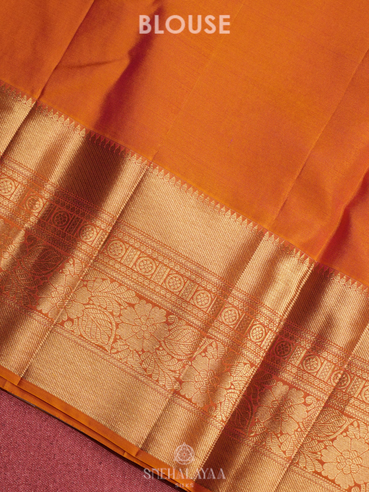 Golden Yellow Kanjivaram Silk Saree