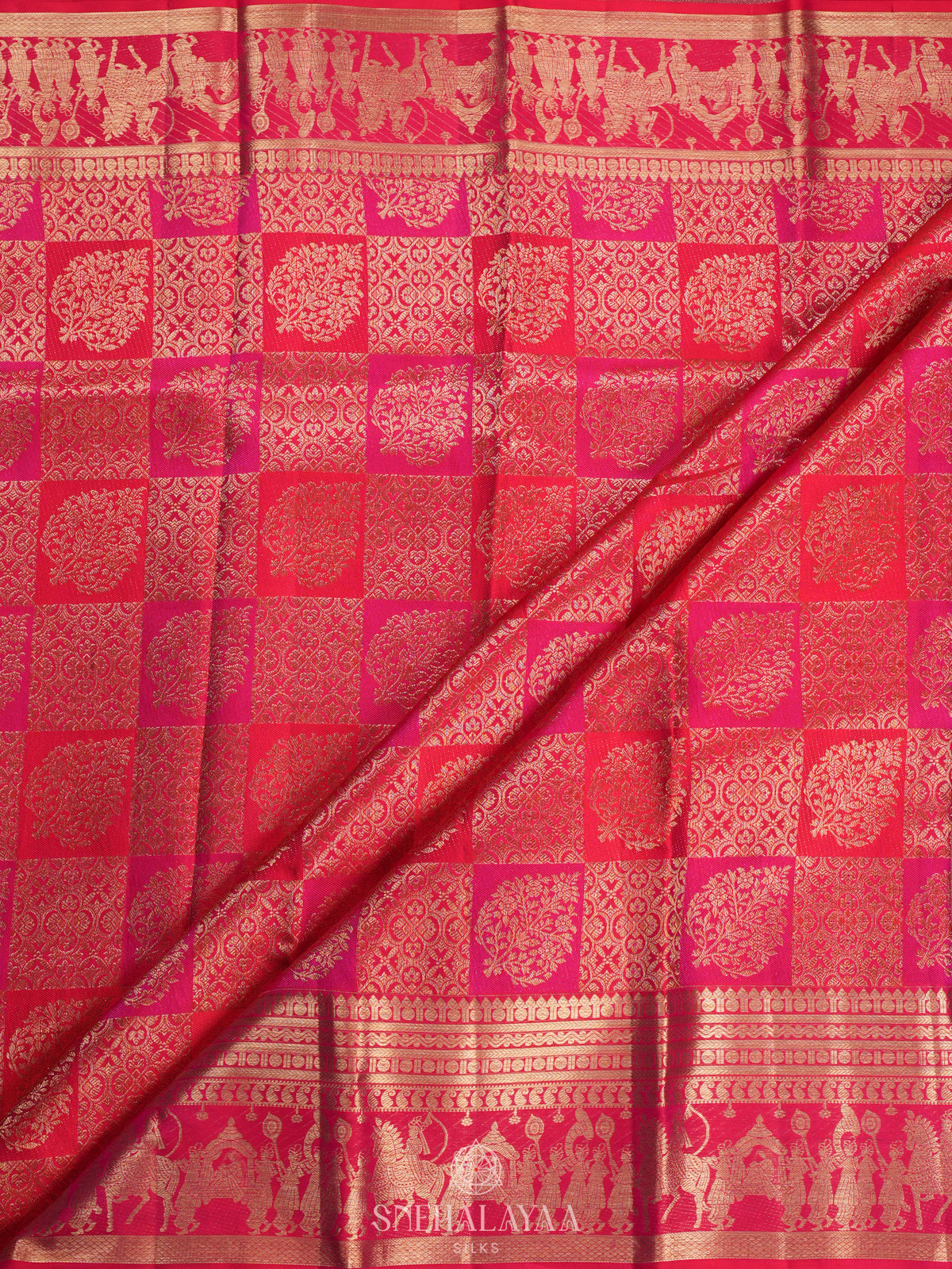 Pink Kanjivaram Silk Saree