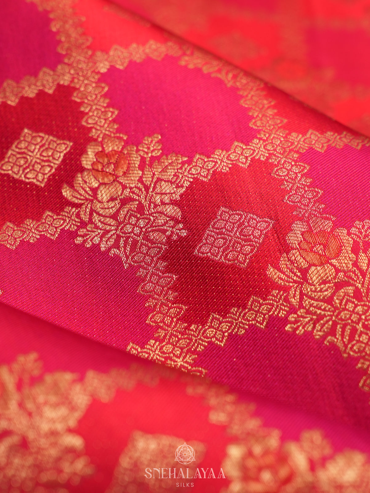 Ruby Red Kanjivaram Silk Saree